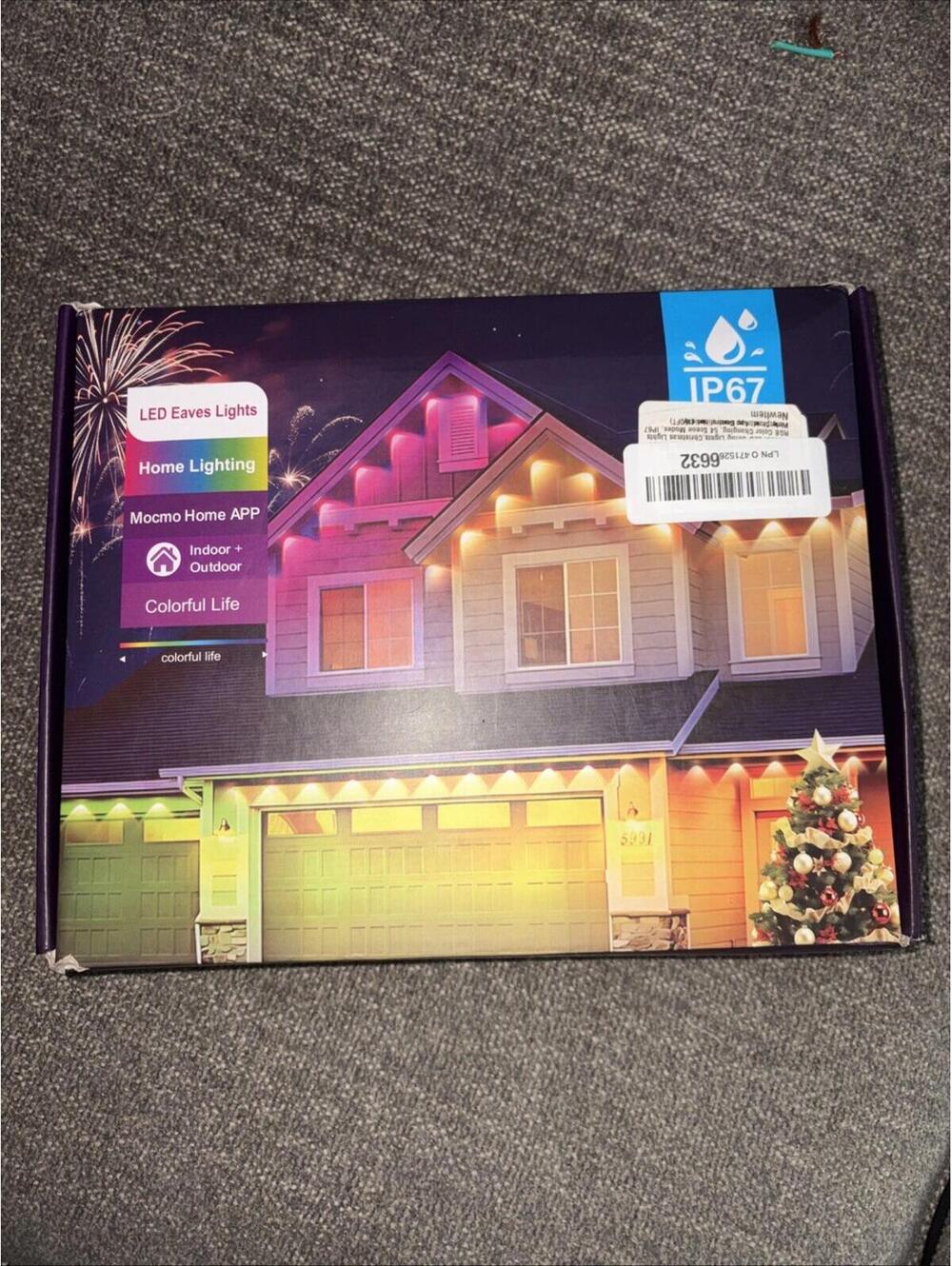 Smart WiFi LED Eaves Lights 49.2FT Outdoor RGB Light Strip IP67 Alexa Google